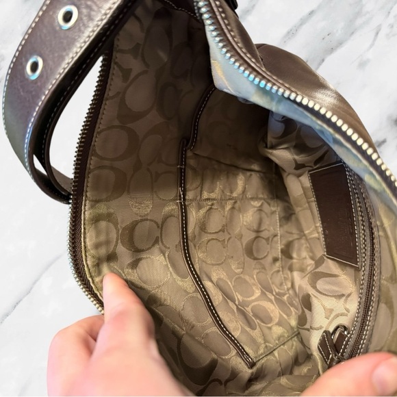 COACH Vintage Legacy Brown Slim Hobo Duffle Shoulder Bag Y2K 9325 - Picture 10 of 10